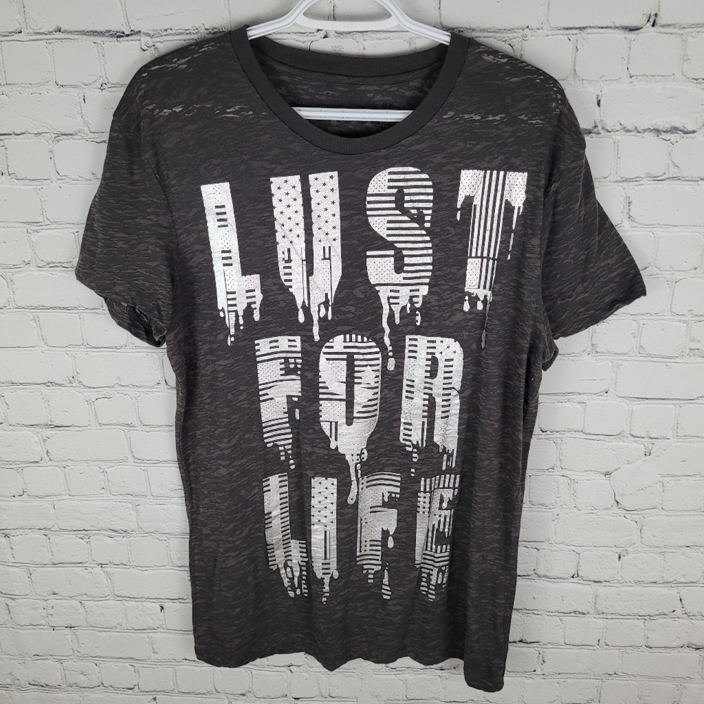 SOKOOL | "Lust For Life" metallic graphic short sleeve crewneck tee t-shirt